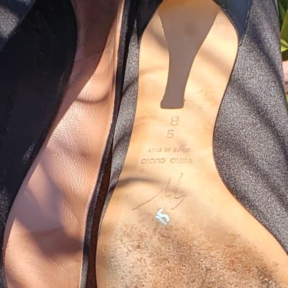 Giuseppe Zanotti‎ Design Black Satin Open Toe Pump - Picture 5 of 6